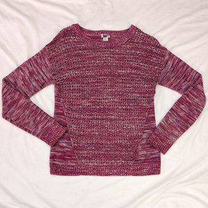 Mossimo Pink & Gray Knit Sweater - Size Small
